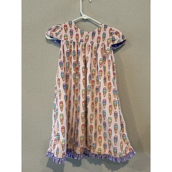 Lily & Londyn's Girl's Size 12Y Short Puffed Sleeves Reversible Dress Multicolor - Picture 2 of 7